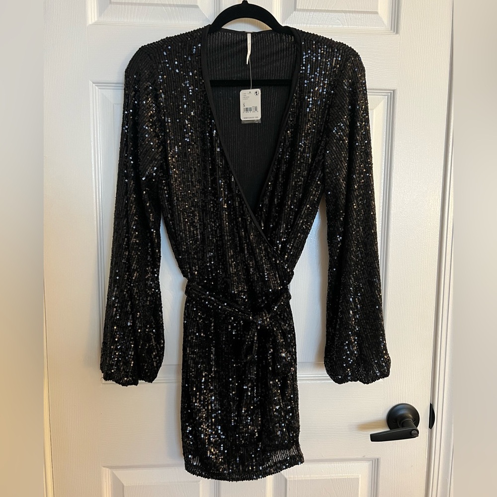 Free People Black Sequin Romper